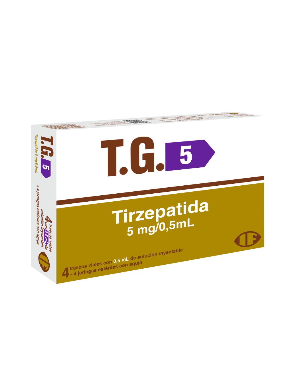 T.G. 5 Tirzepatida 5 Mg/0,5 mL Solución Inyectable con Jeringa - Cont. 4 Viales